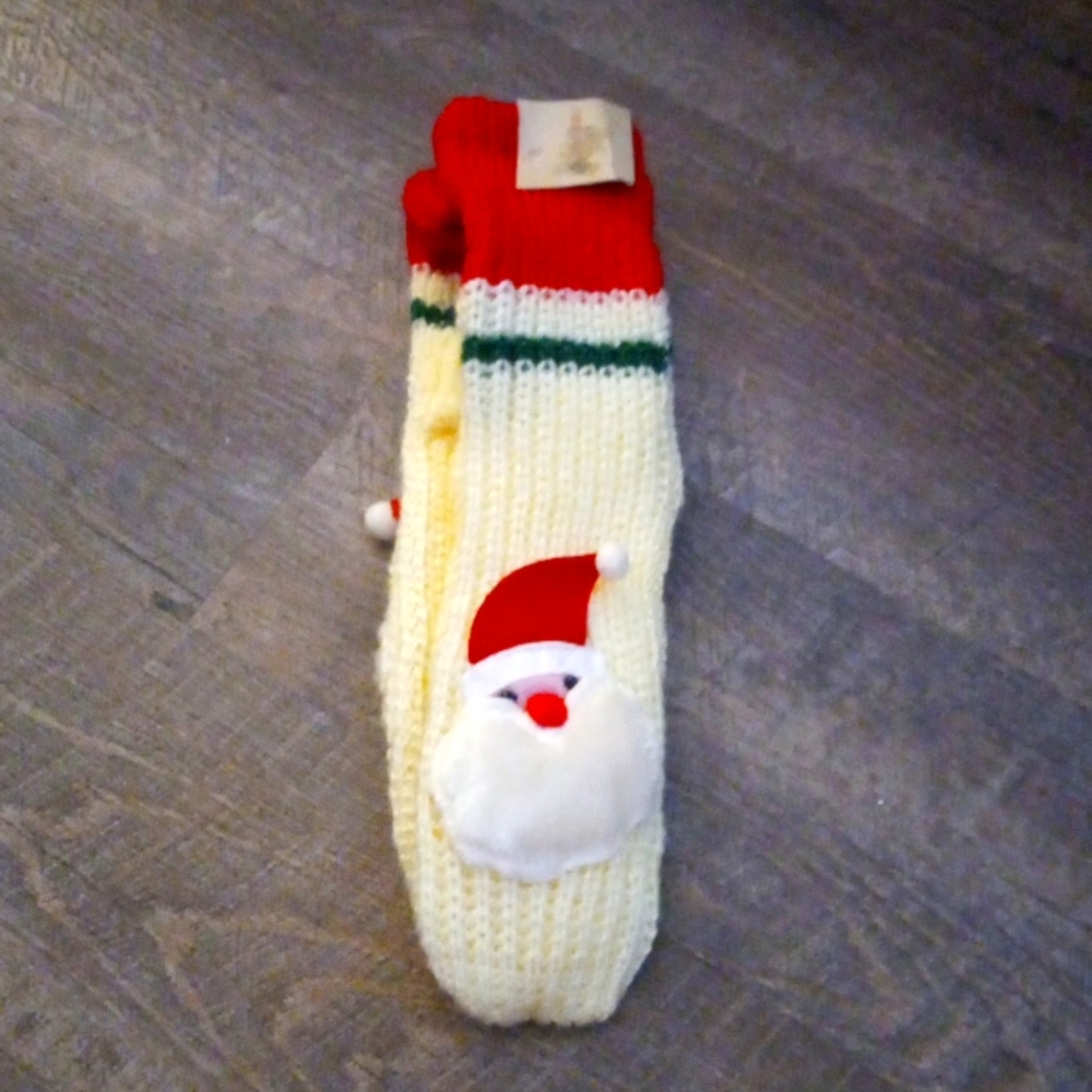 Santa Claus Knit Bootie Socks 9-11